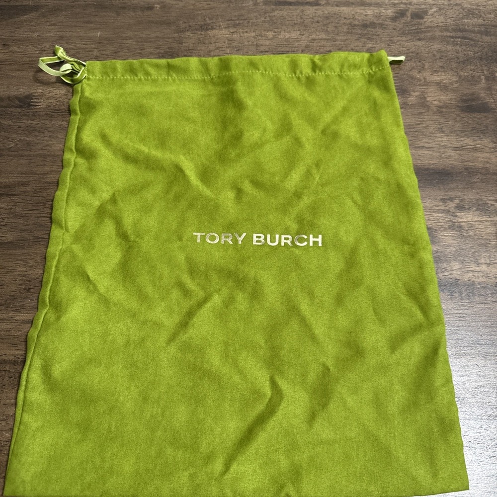 Tory Burch 12"x14.5" Drawstring DUST BAG Olive Green for Shoes/Purse